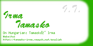 irma tamasko business card